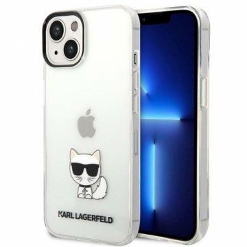 Karl Lagerfeld Choupette Logo Case for iPhone 14 Plus Transparent