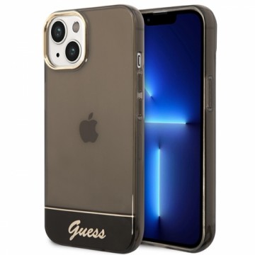 Guess PC|TPU Camera Outline Translucent Case for iPhone 14 Plus Black