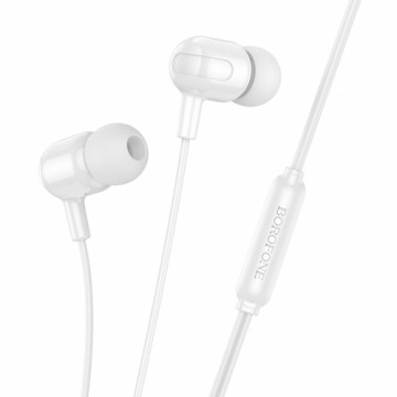 OEM Borofone Earphones BM84 Berry with microphone white