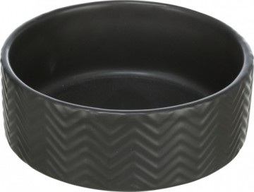 Bowl for animals, ceramic : Trixie Bowl, ceramic, 0.4 l|ø 13 cm, black