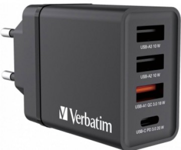 Lādētājs Verbatim Wall Charger 30W Black