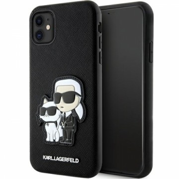 Karl Lagerfeld PU Saffiano Karl and Choupette NFT maciņš iPhone 11 melns