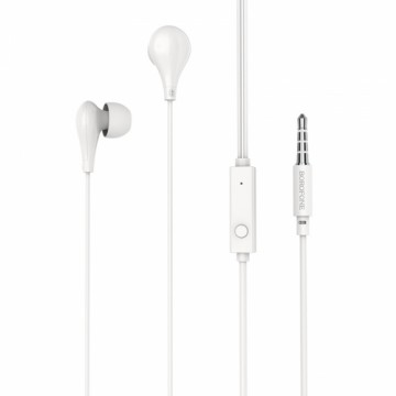 OEM Borofone Earphones BM24 Milo with microphone white