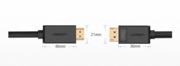 Ugreen Uni-directional DisplayPort to HDMI cable 4K 30 Hz 32 AWG 2 m (DP101 10202)