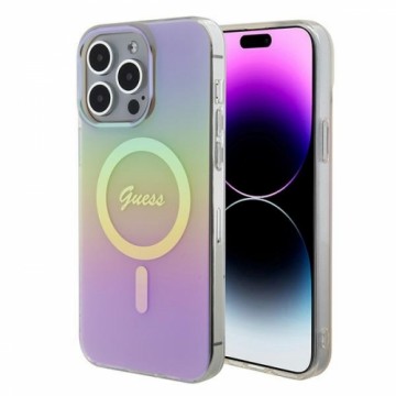 Guess MagSafe GUHMP15XHITSP Apple iPhone 15 Pro Max 6.7" pink hardcase IML Iridescent (Gradient 2)