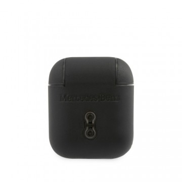 Mercedes Benz Mercedes Leather Case for AirPods 1|2 Black