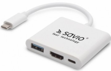 Adapteris Savio USB Type-C - HDMI