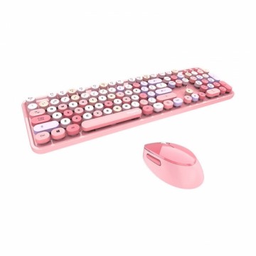 Wireless keyboard + mouse set MOFII Sweet 2.4G (pink)