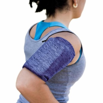 Hurtel Elastic fabric armband armband for running fitness L navy blue