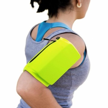 Hurtel Elastic fabric armband armband for running fitness S, green