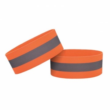 Hurtel Reflective strap armband for bike running jogging velcro 4cm orange