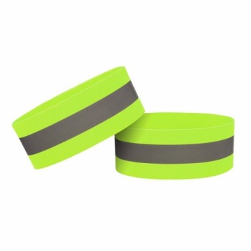 Hurtel Reflective strap armband for bike running jogging velcro 4cm yellow