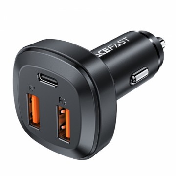 Acefast car charger 66W 2x USB | USB Type C, PPS, Power Delivery, Quick Charge 4.0, AFC, FCP, SCP black (B9)