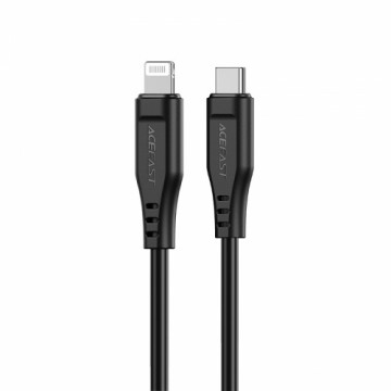 Acefast kabelis MFI USB Type C - Lightning 1.2m, 30W, 3A, melns (C3-01 black)