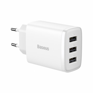 Baseus Compact  Charger 3U 17W EU White