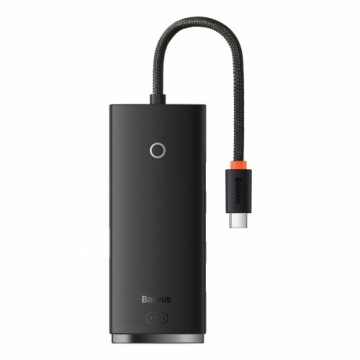 Baseus Lite Series Hub 4in1 USB-C to 4x USB 3.0 + USB-C, 25cm (Black)