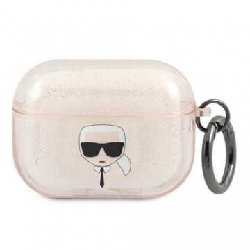 Karl Lagerfeld case for AirPods Pro KLAPUKHGD gold Glitter Karl`s Head