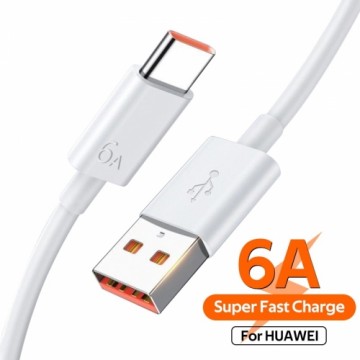 Кабель для передачи данных Huawei Super Charge 6A | 66W 1м белый (OEM)