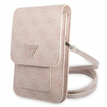 Guess PU 4G Triangle Logo Phone Bag Pink