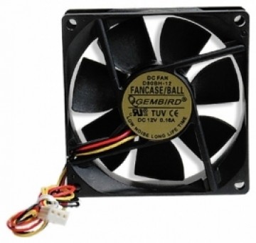 Dzesētājs Gembird 80mm PC case fan FANCASE|BALL