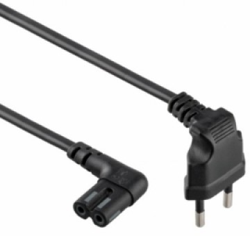 Gembird Power Cord C7 | Angled - Black