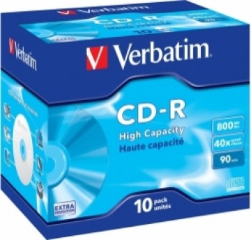 Matricas CD-R Verbatim 800MB 1x-40x Extra Protection, 10 Pack Jewel