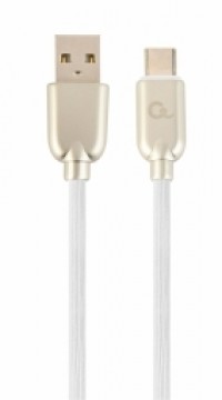 Gembird USB Male - USB Type C Male Premium rubber 2m White