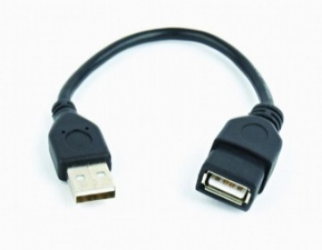 Gembird USB Male to USB Female 0.15m Black