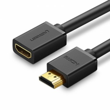 Kabelis no HDMI male uz HDMI female UGREEN HD107, FullHD, 3D, 1 m (melns)