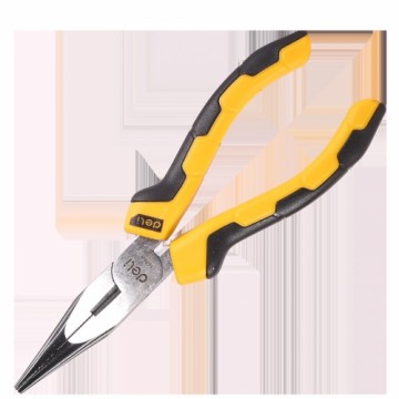 Длинногубцы 6" Deli Tools EDL2106 (желтый)