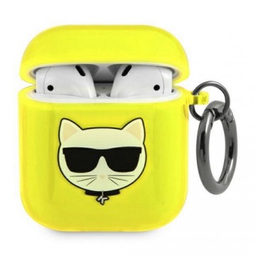 Karl Lagerfeld case for Airpods KLA2UCHFY yellow Choupette