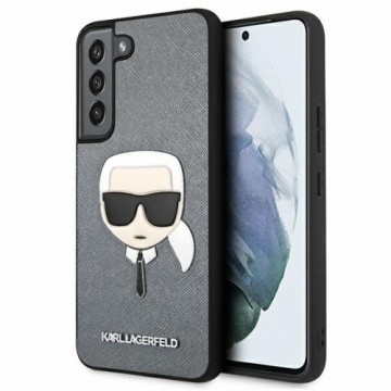 Karl Lagerfeld PU Saffiano Karl Head Case for Samsung Galaxy S22+ Silver