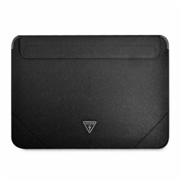 Guess Saffiano Triangle Metal Logo Computer Sleeve 13|14" Black