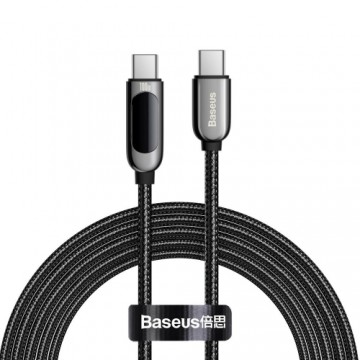 Baseus USB Type C cable - USB Type C 100W (20V | 5A) Power Delivery with display screen power meter 2m black (CATSK-C01)