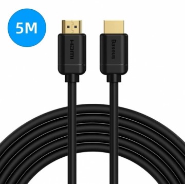 Baseus 2x HDMI 2.0 4K 30Hz Cable, 3D, HDR, 18Gbps, 5m (black)