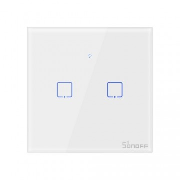 Smart Switch WiFi + RF 433 Sonoff T1 EU TX (2-kanālu)