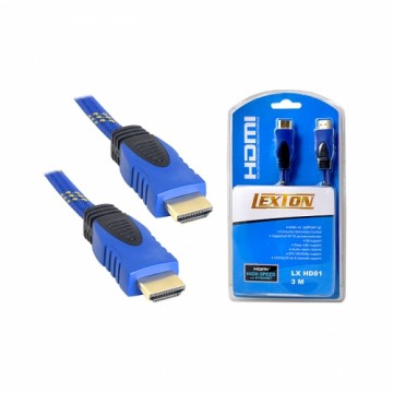 Lexton Cable HDMI-HDMI 3m blue v1.4 blist.