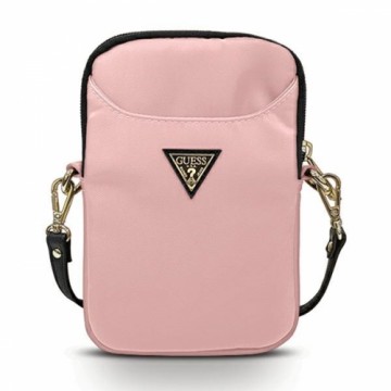 Guess bag GUPBNTMLLP pink Nylon Triangle Logo