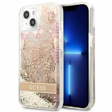 Guess Liquid Glitter Paisley Case for iPhone 13 mini Gold