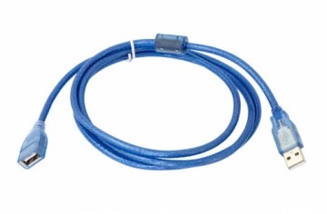 Fusion USB 2.0 extension cable 1.3m with ferrite ring (blue)