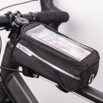 TFO Waterproof bike frame bag with phone holder black