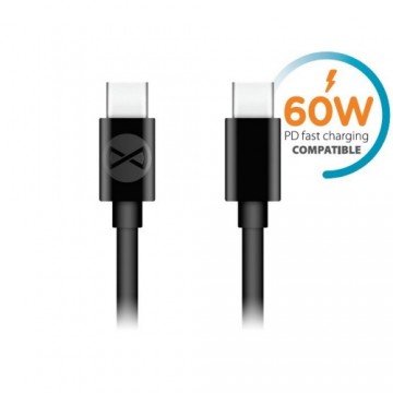 Forever cable USB-C - USB-C 1,0 m 3A black