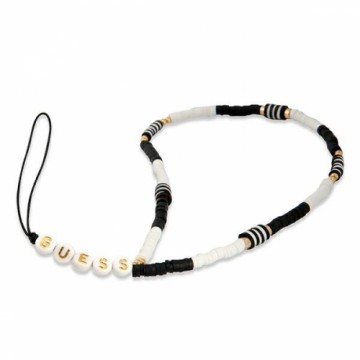 Guess Phone Strap Heishi Beads Black|White