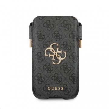 Guess PU 4G Metal Logo Pouch L Grey