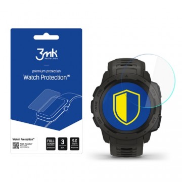 Garmin Instinct - 3mk Watch Protection™ v. FlexibleGlass Lite screen protector