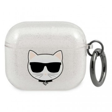 Karl Lagerfeld case for Airpods 3 KLA3UCHGS silver Glitter Choupette