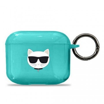 Karl Lagerfeld case for Airpods 3 KLA3UCHFL blue Choupette