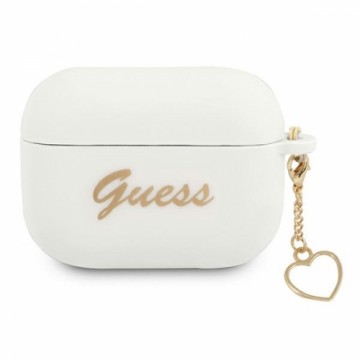 Guess case for Airpods Pro GUAPLSCHSH white Silicone Heart Charm