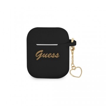 Guess case for Airpods 3 GUA3LSCHSK black Silicone Heart Charm