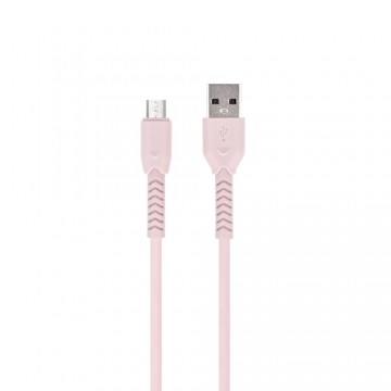 Maxlife MXUC-04 cable USB - microUSB 1,0 m 3A pink